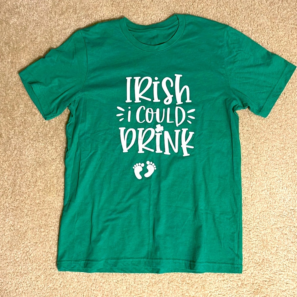 Maternity T-shirt for St. Patty’s Day-Large